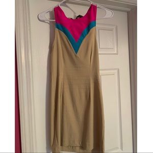 Naven mini dress - pink, blue, & beige